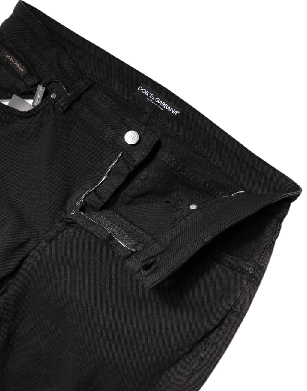 Dolce & Gabbana Black Cotton High Waist Skinny Denim Jeans