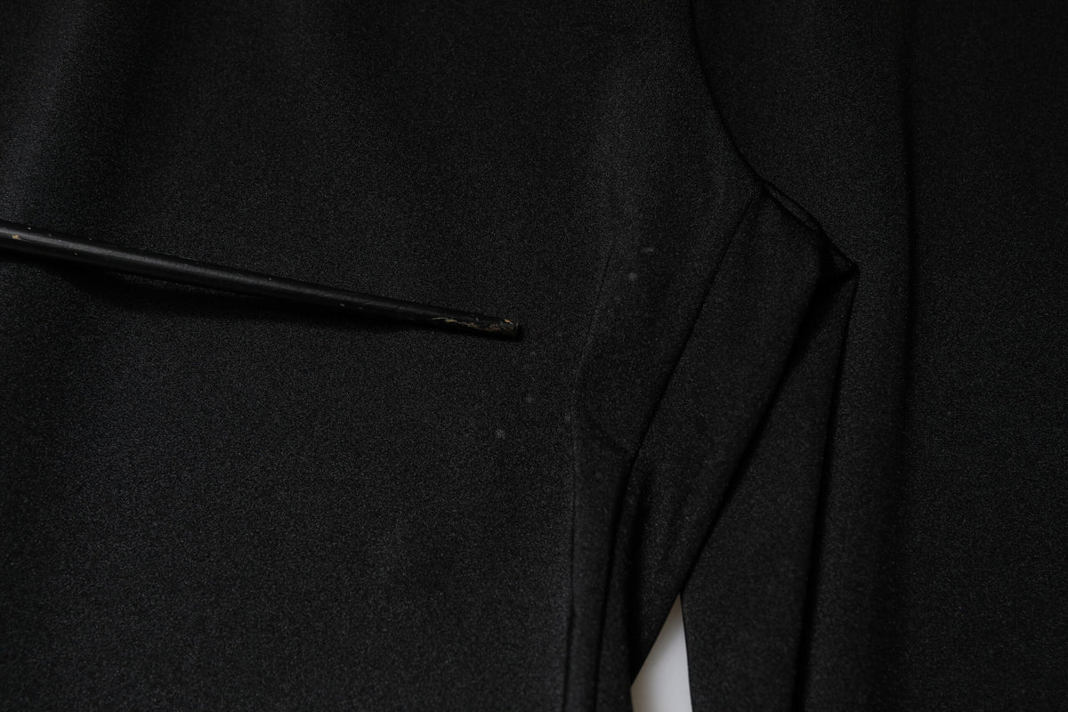 Dolce & Gabbana Black Nylon High Waist Slim Fit Pants