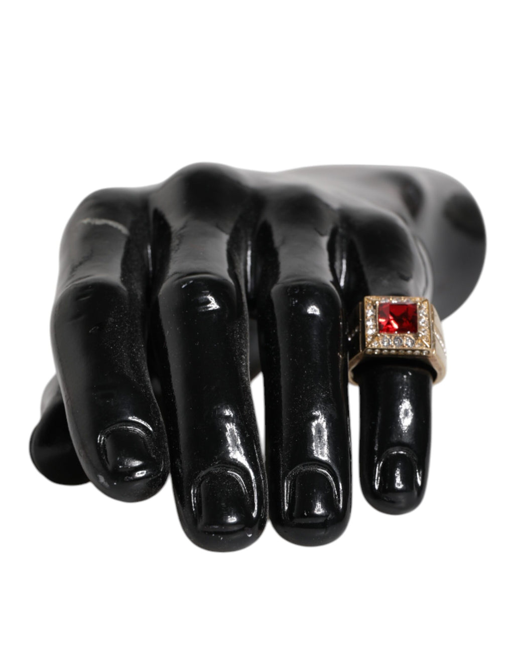 Dolce & Gabbana Gold Tone Sterling Silver 925 Crystals Ring