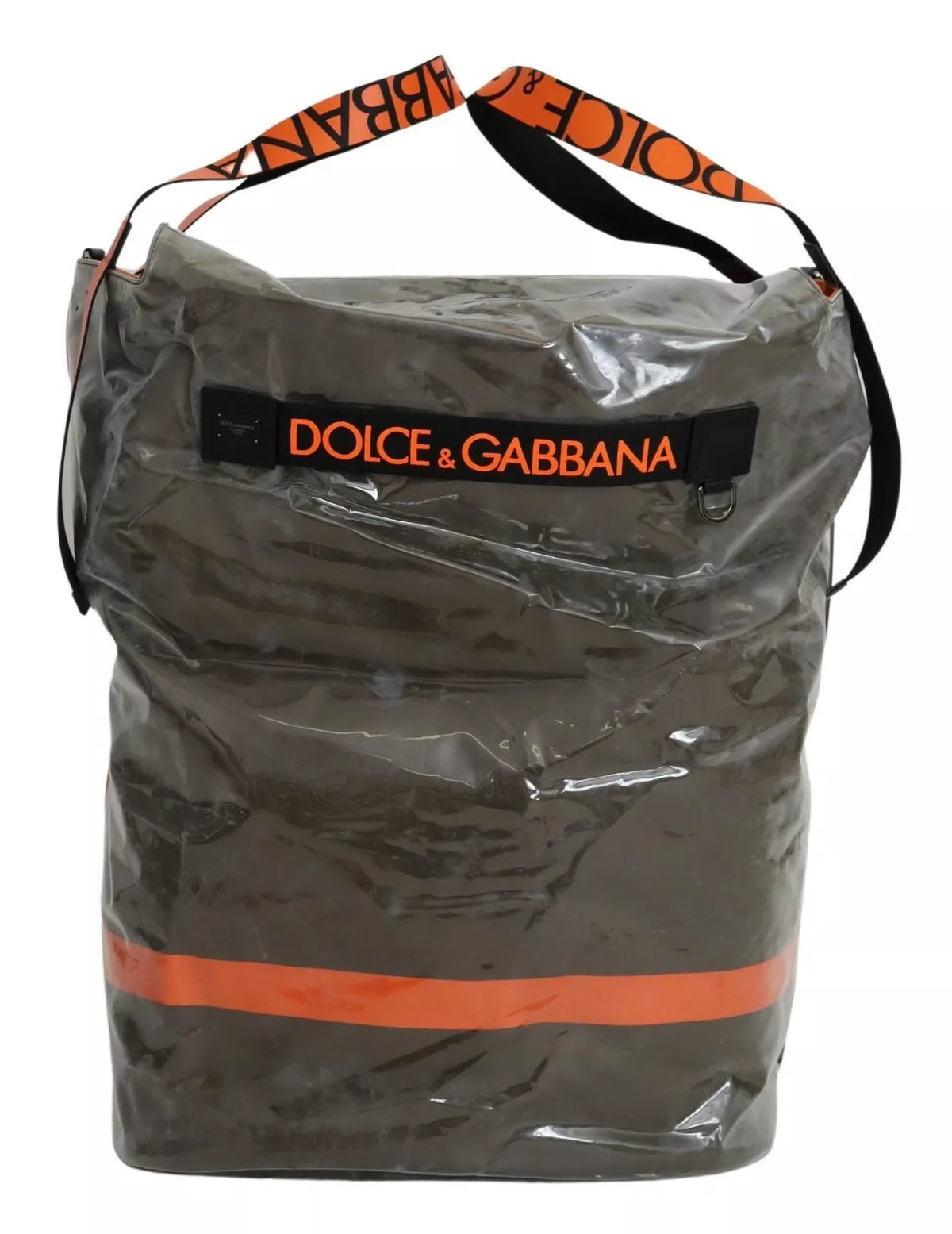 Dolce & Gabbana Green Fashion Expression Oversized Plastic Tote Bag