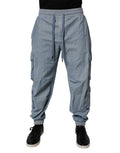 Dolce & Gabbana Light Blue Cotton Jogger Cargo Men Denim Pants