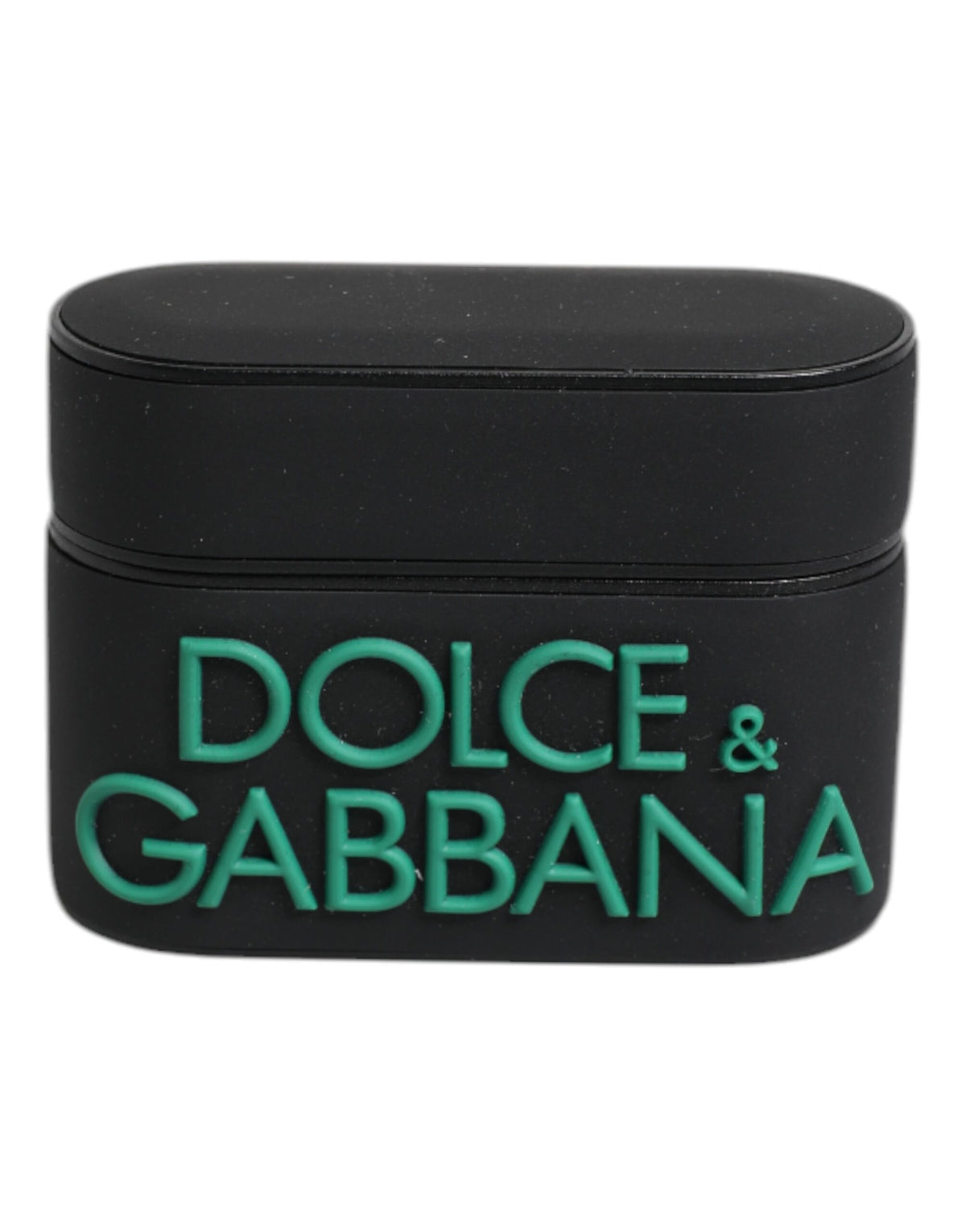Dolce & Gabbana Black Orange Silicone Embossed Logo Airpods Case