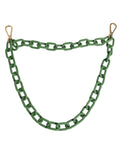 Dolce & Gabbana Green Plexy Acrylic Chunky Gold Hardware Wallet Chain