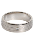 Dolce & Gabbana Silver Tone Brass Clear Crystal DG Logo Ring