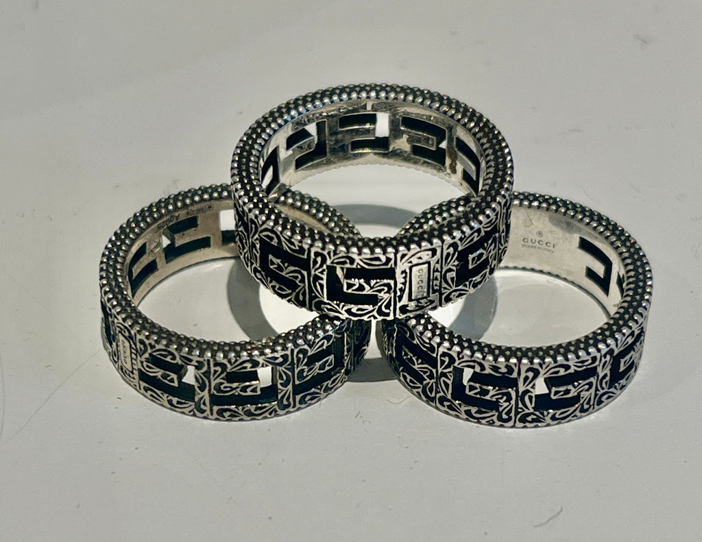 Gucci Block GG Silver Ring