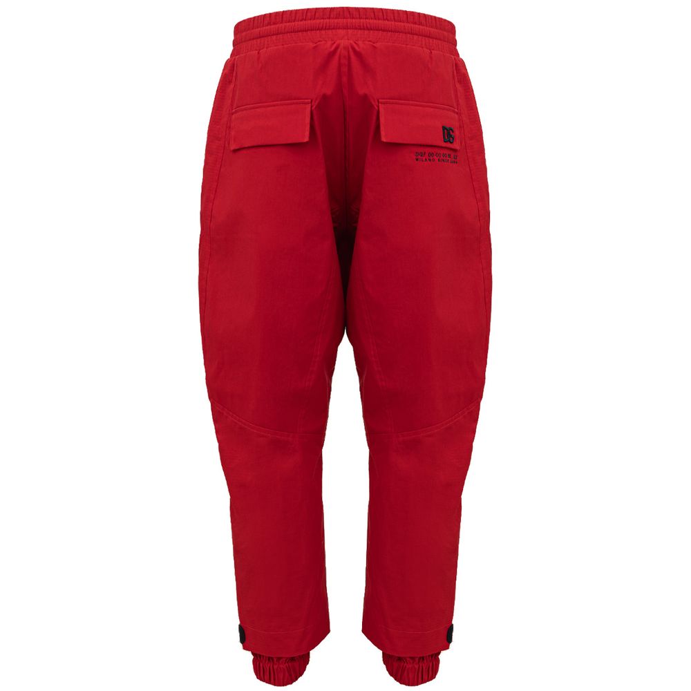 Dolce & Gabbana Red Polyamide Athletic Pants