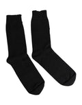 Dolce & Gabbana Black Solid Stretch Mid Calf Men Socks