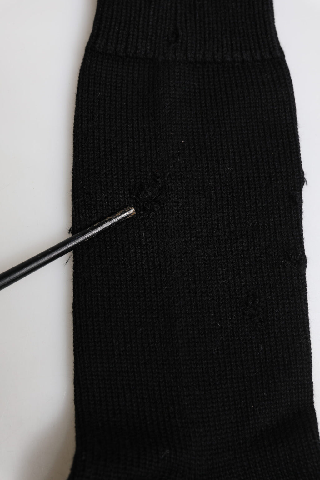 Dolce & Gabbana Black Solid Stretch Mid Calf Men Socks