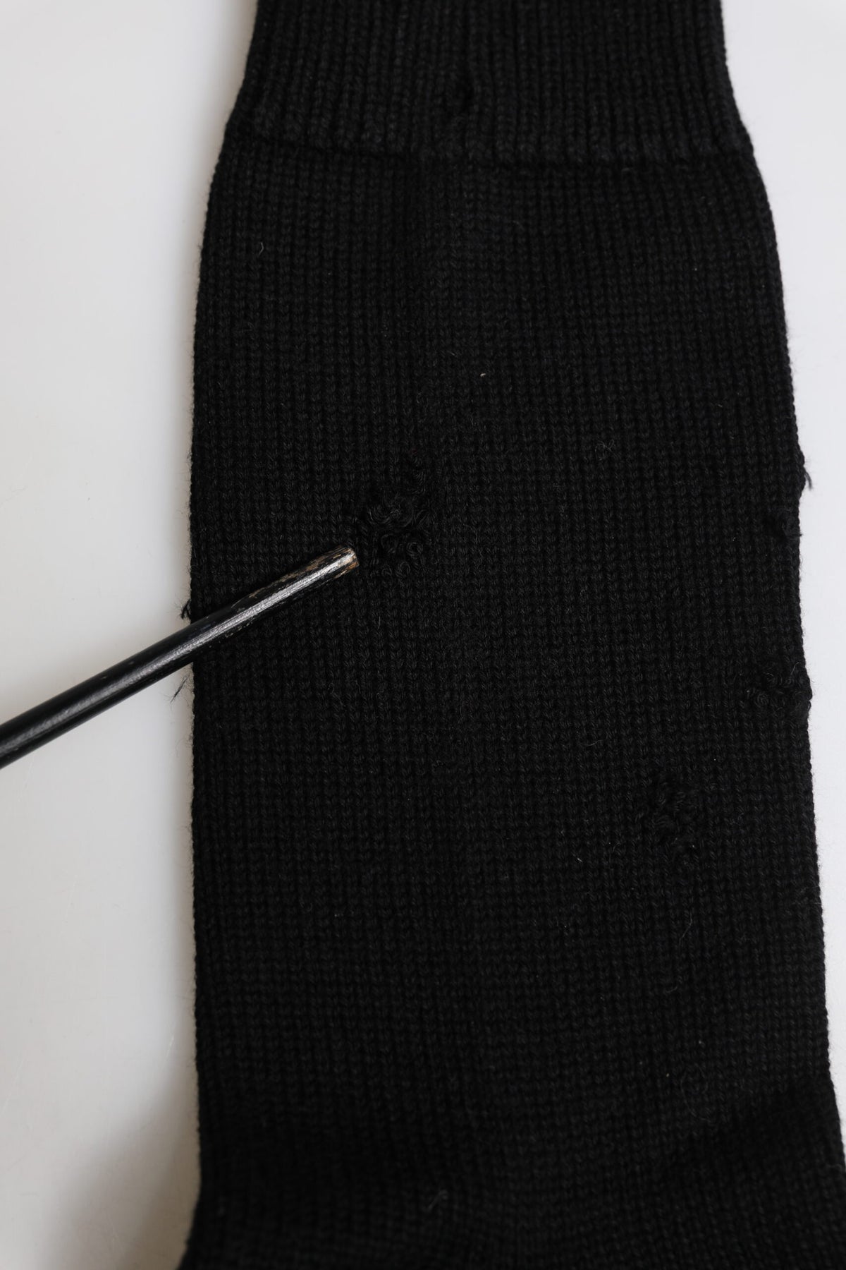 Dolce & Gabbana Black Solid Stretch Mid Calf Men Socks