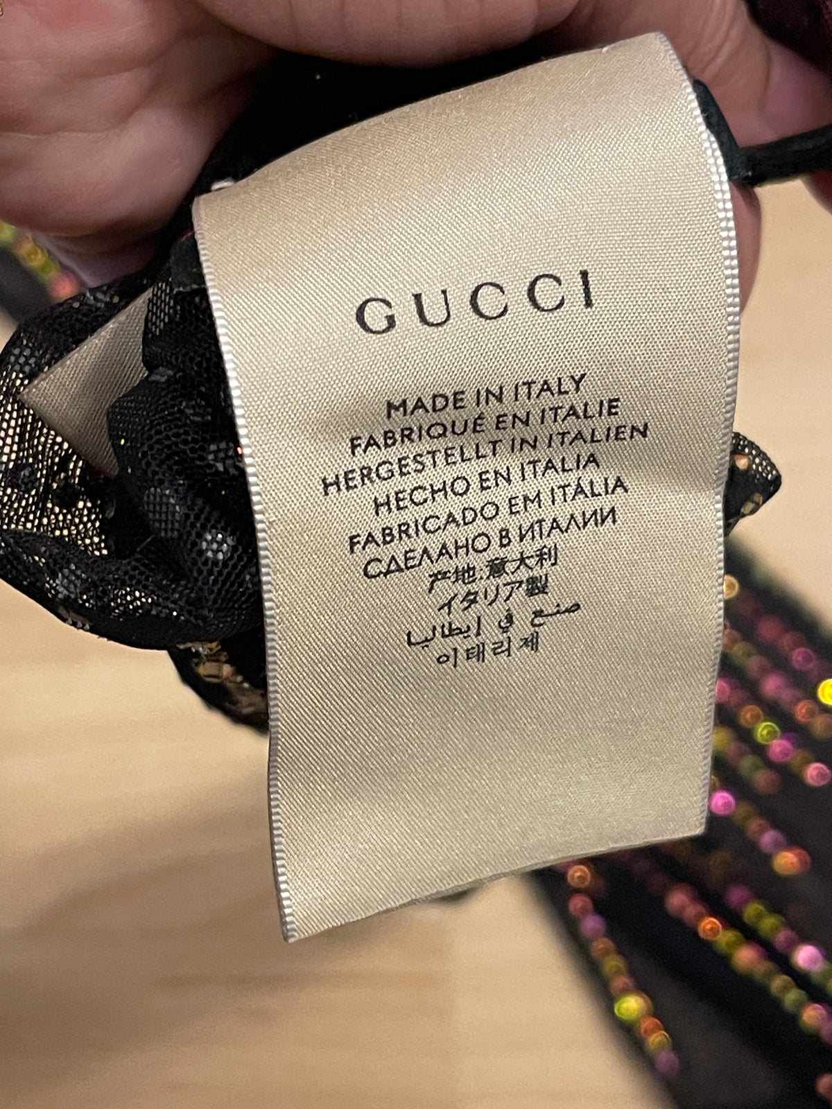 Gucci Long Gloves covered with crystals