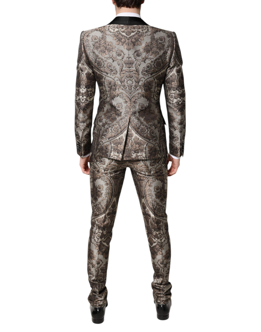 Dolce & Gabbana Multicolor Jacquard Single Breasted 3 Piece Suit