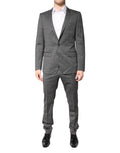Dolce & Gabbana Gray Wool Single Breasted 2 Piece Suit