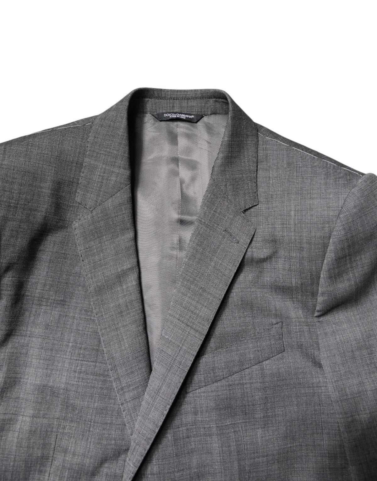 Dolce & Gabbana Gray Wool Single Breasted 2 Piece Suit