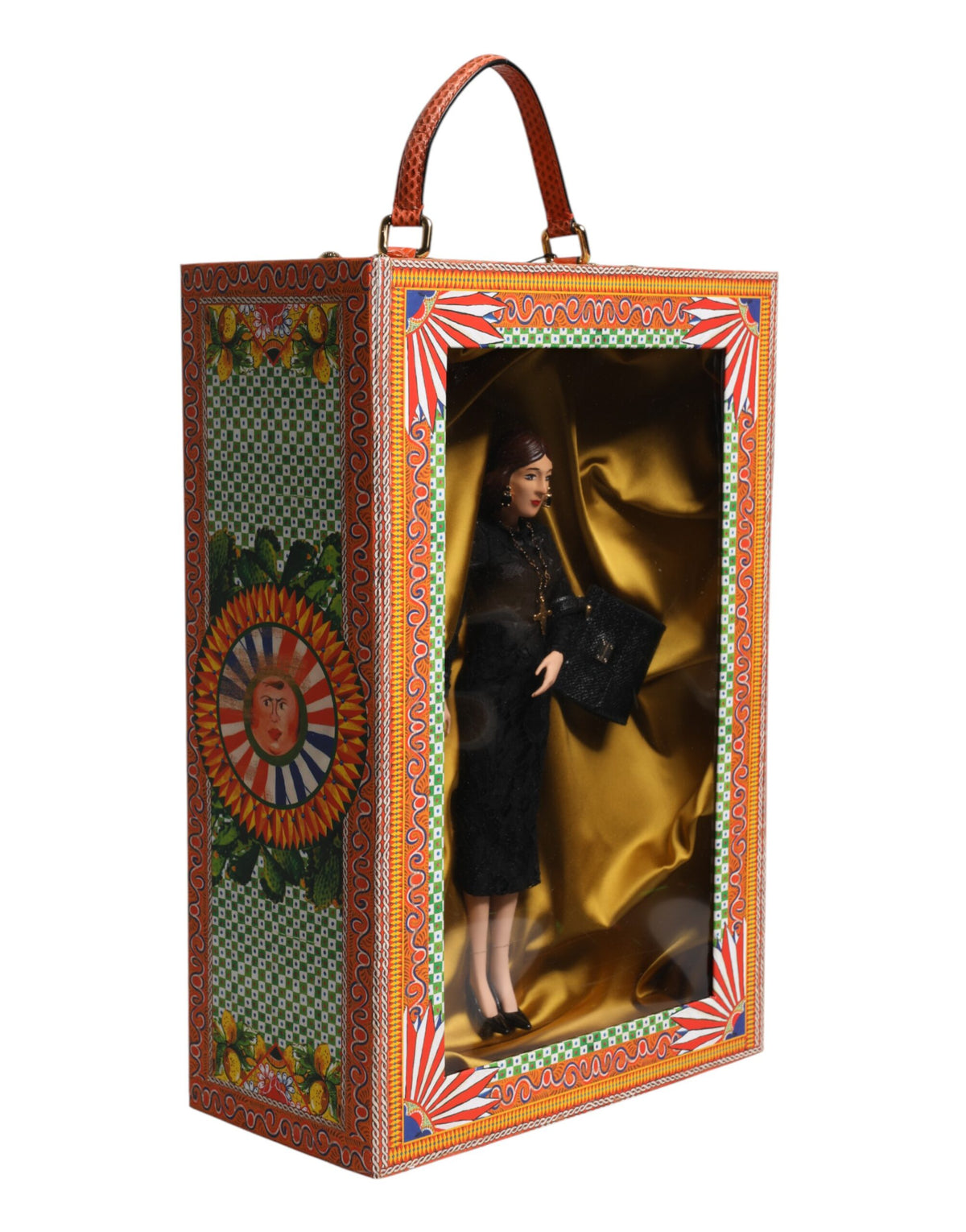 Dolce & Gabbana Black Dress Ceramic Porcelain Fashion Leather Sicily Dolls