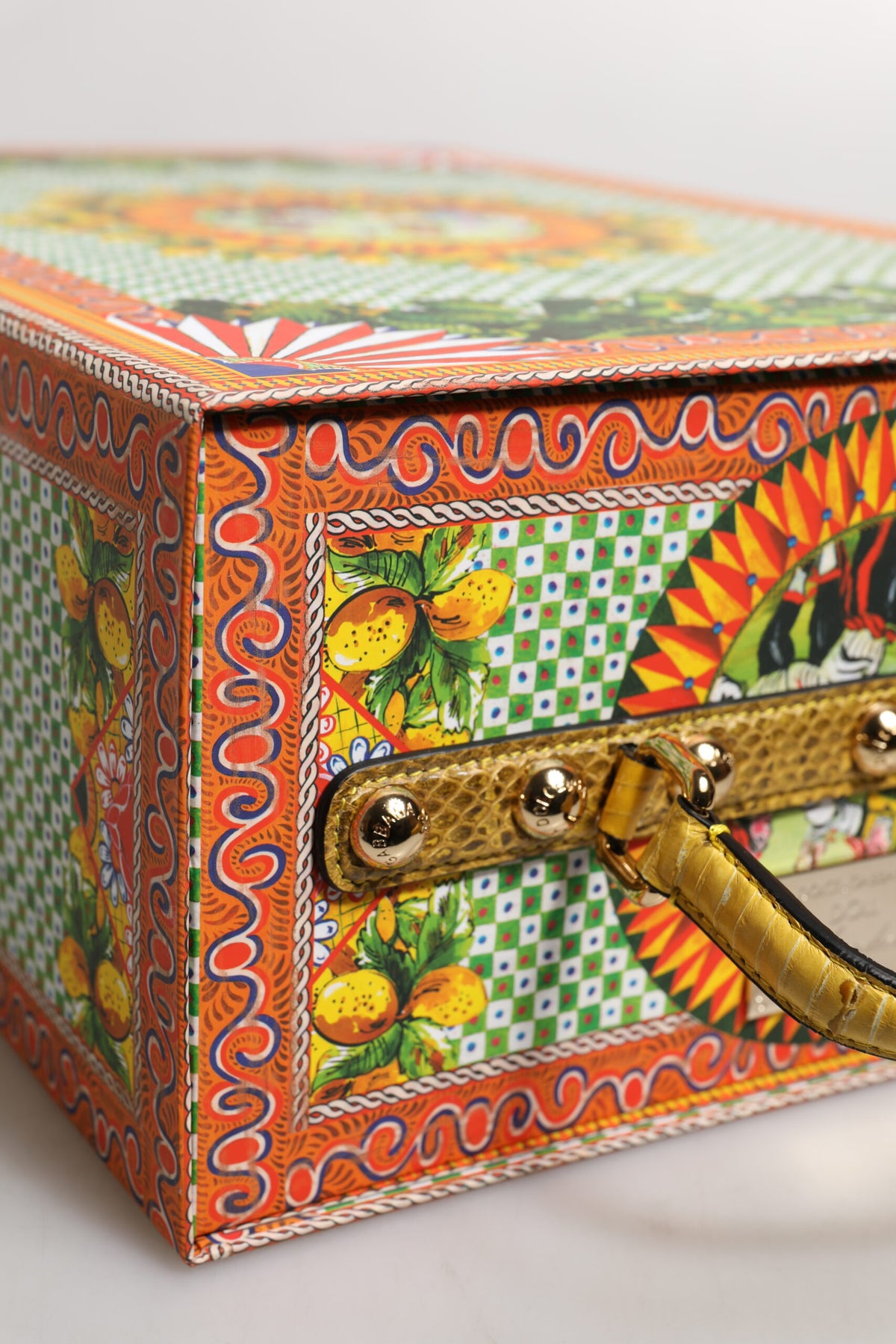 Dolce & Gabbana Red Dress Ceramic Porcelain Fashion Box Leather Sicily Dolls