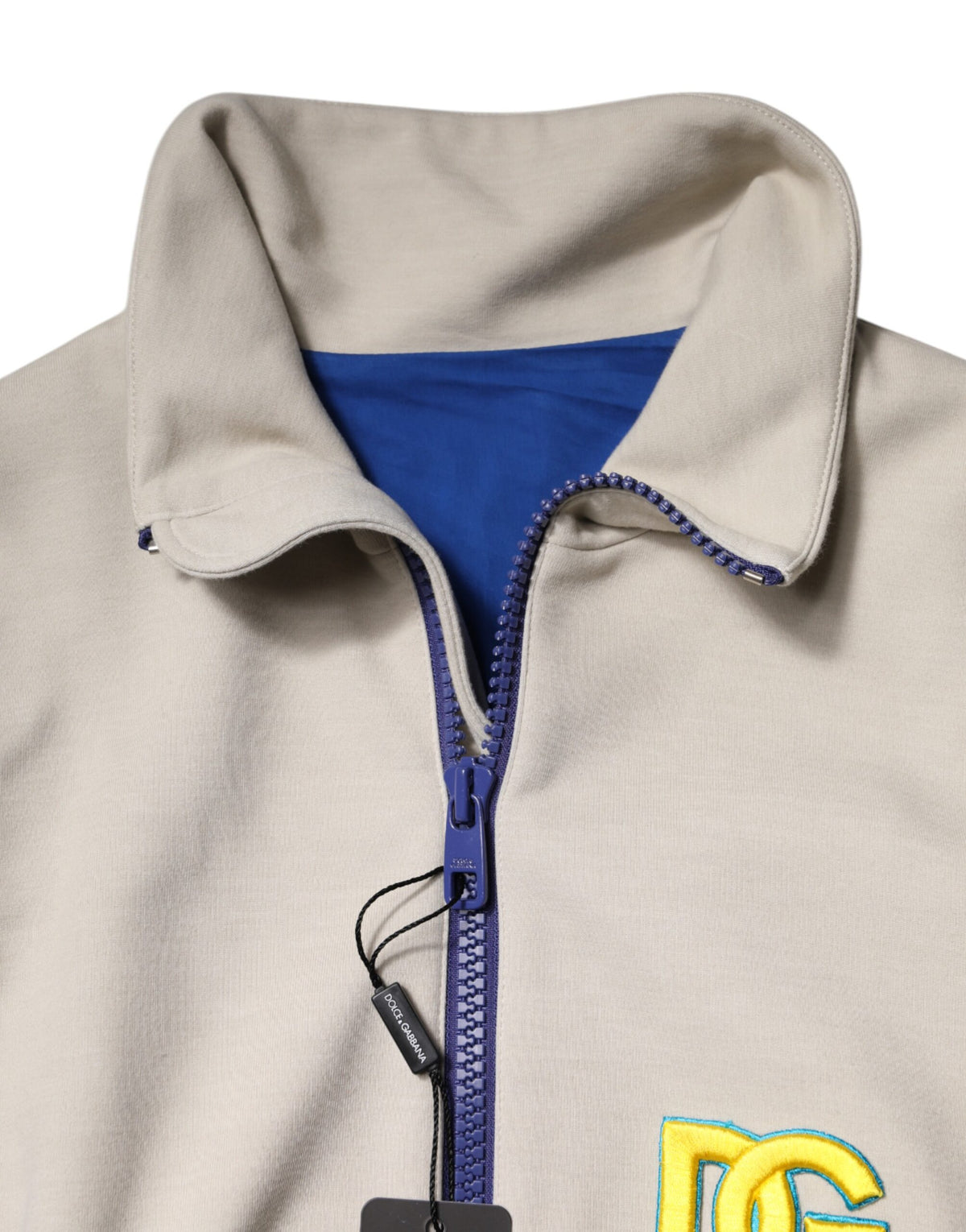 Dolce & Gabbana Multicolor Polyester Full Zip Bomber Jacket