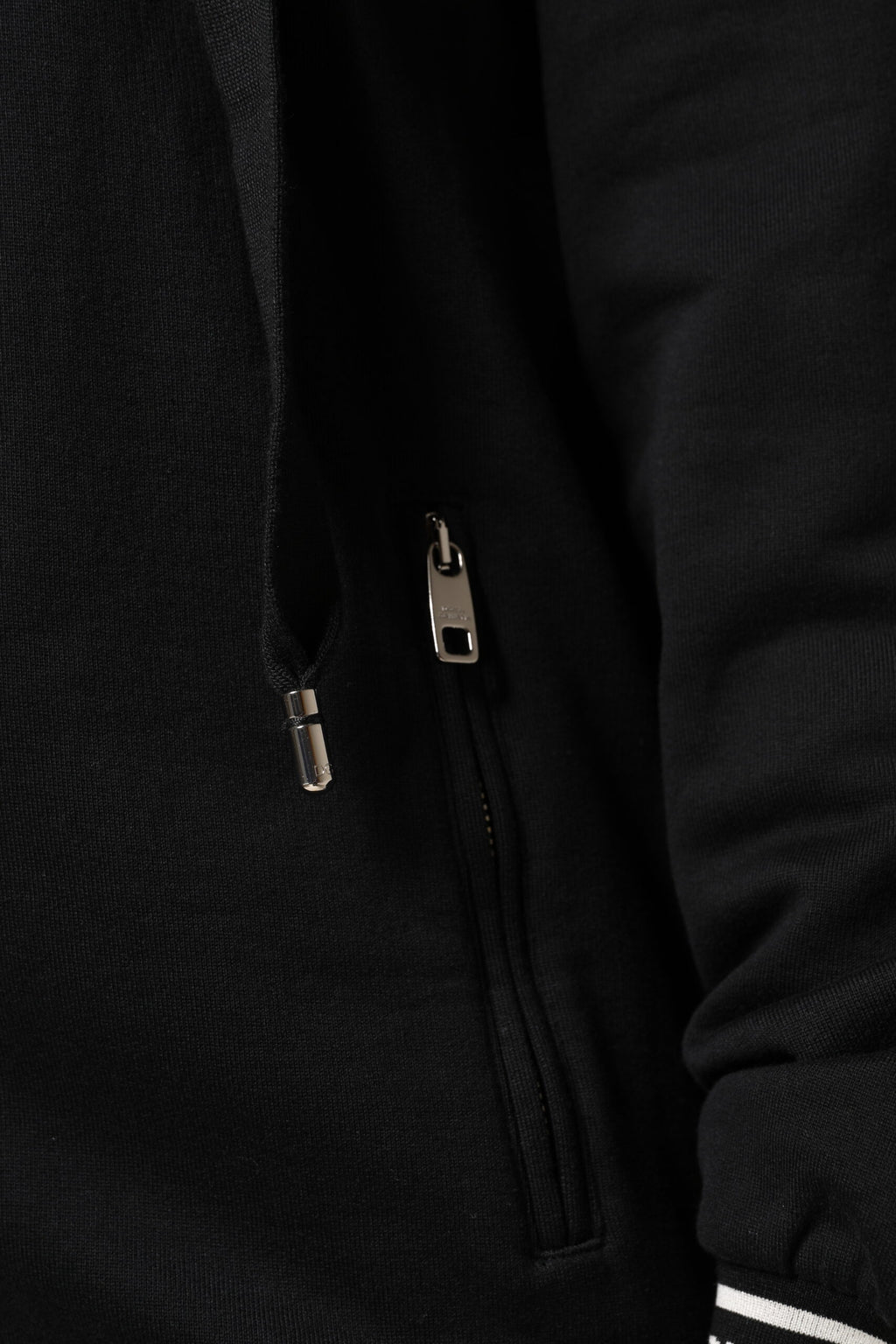 Dolce & Gabbana Black Cotton Hooded Full Zip Sweatshirt Sweater