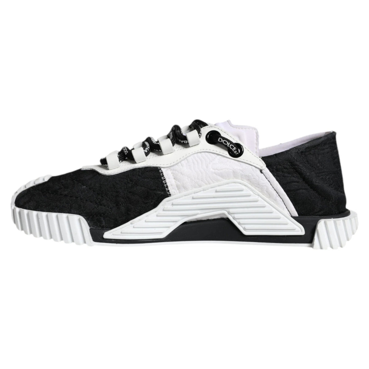 Dolce & Gabbana White Black Low Top NS1 Sneakers Shoes