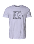 Dolce & Gabbana White DG Logo Print Short Sleeves T-shirt