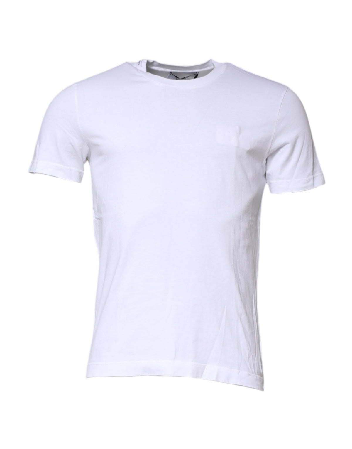 Dolce & Gabbana White Cotton Crew Neck Short Sleeves T-shirt