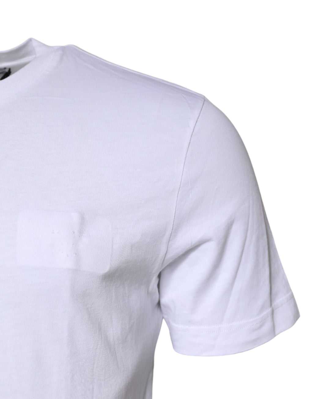 Dolce & Gabbana White Cotton Crew Neck Short Sleeves T-shirt