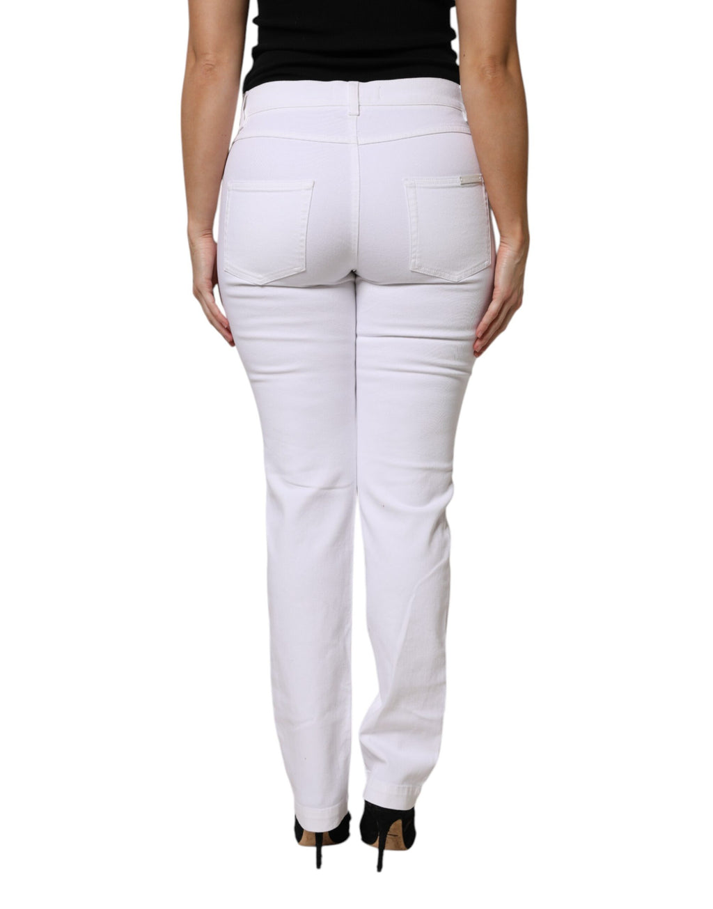 Dolce & Gabbana White Floral Sequined GIRLY Denim Jeans