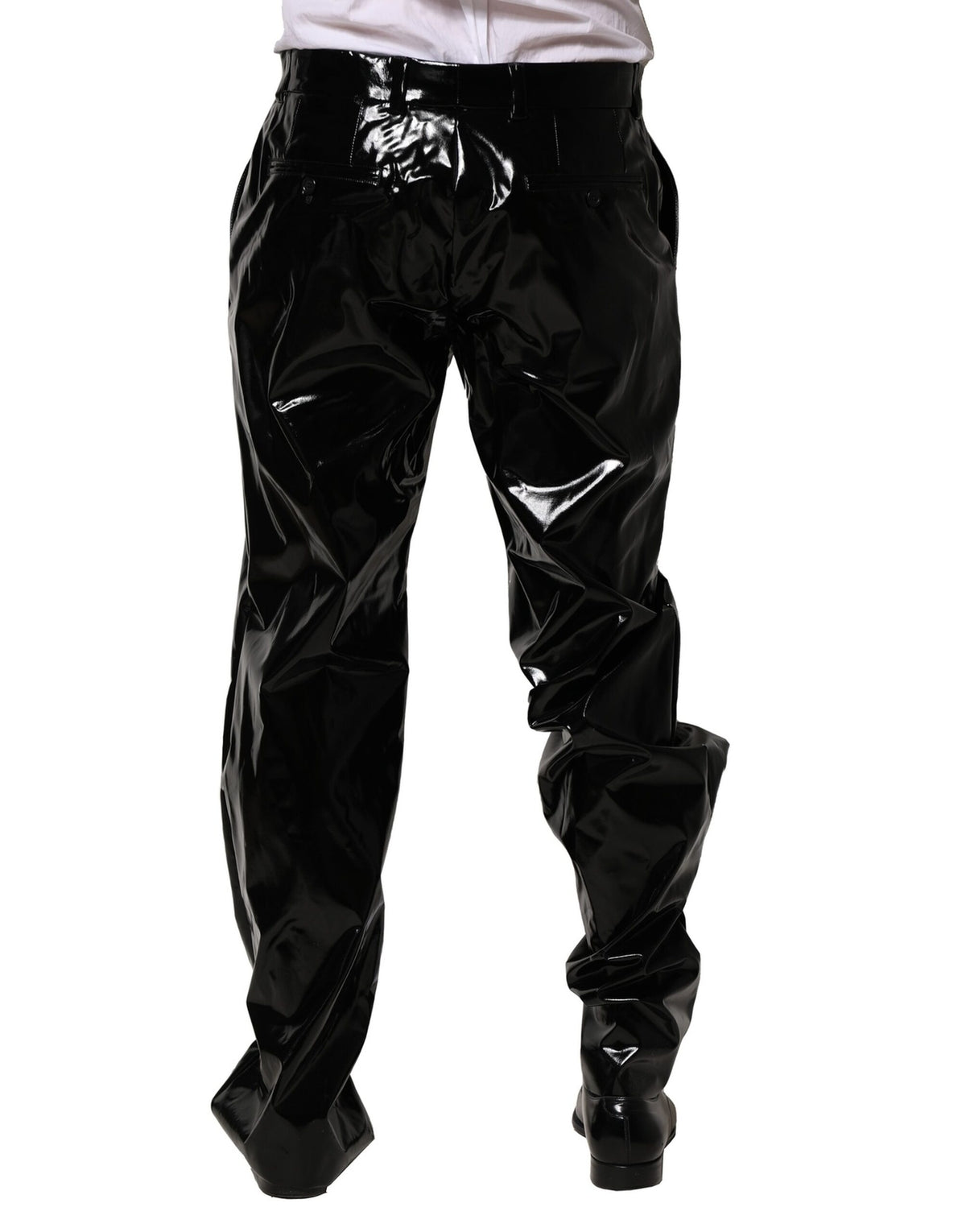 Dolce & Gabbana Black Nylon Straight Men Pants