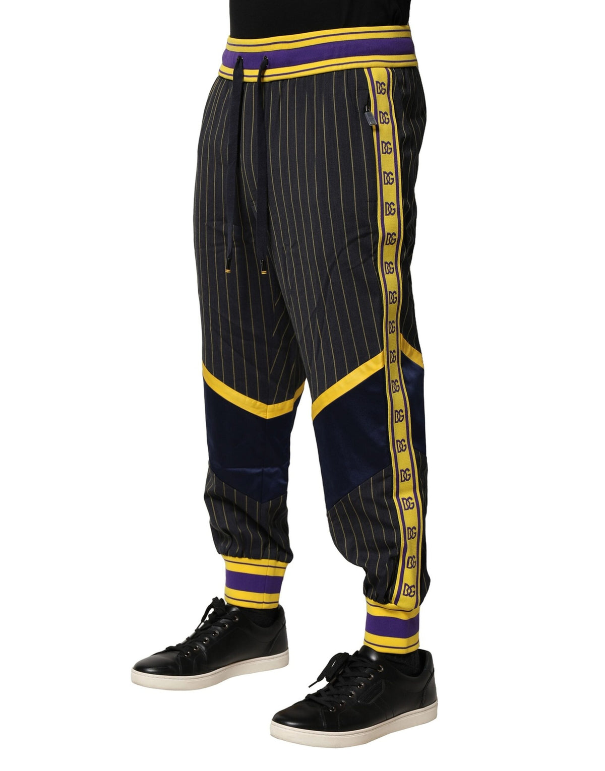 Dolce & Gabbana Multicolor Stripes Wool Jogger Pants
