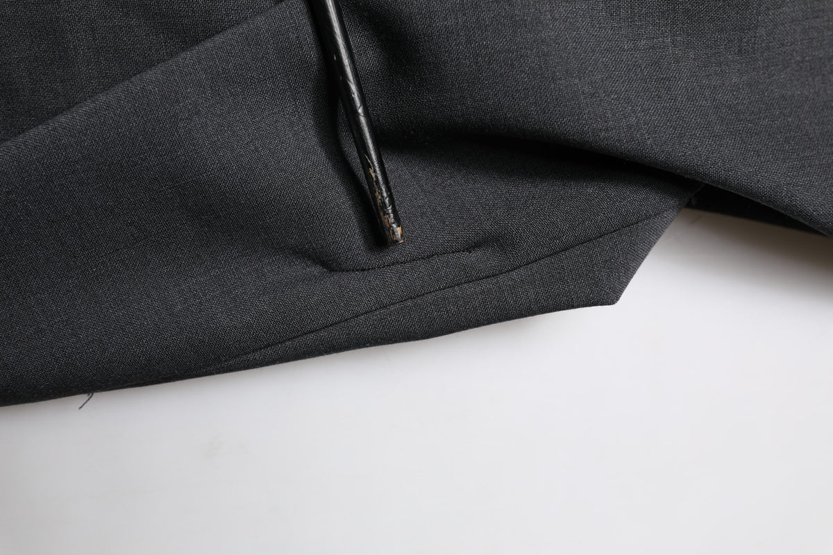 Dolce & Gabbana Black Wool Dress Slim Formal Pants