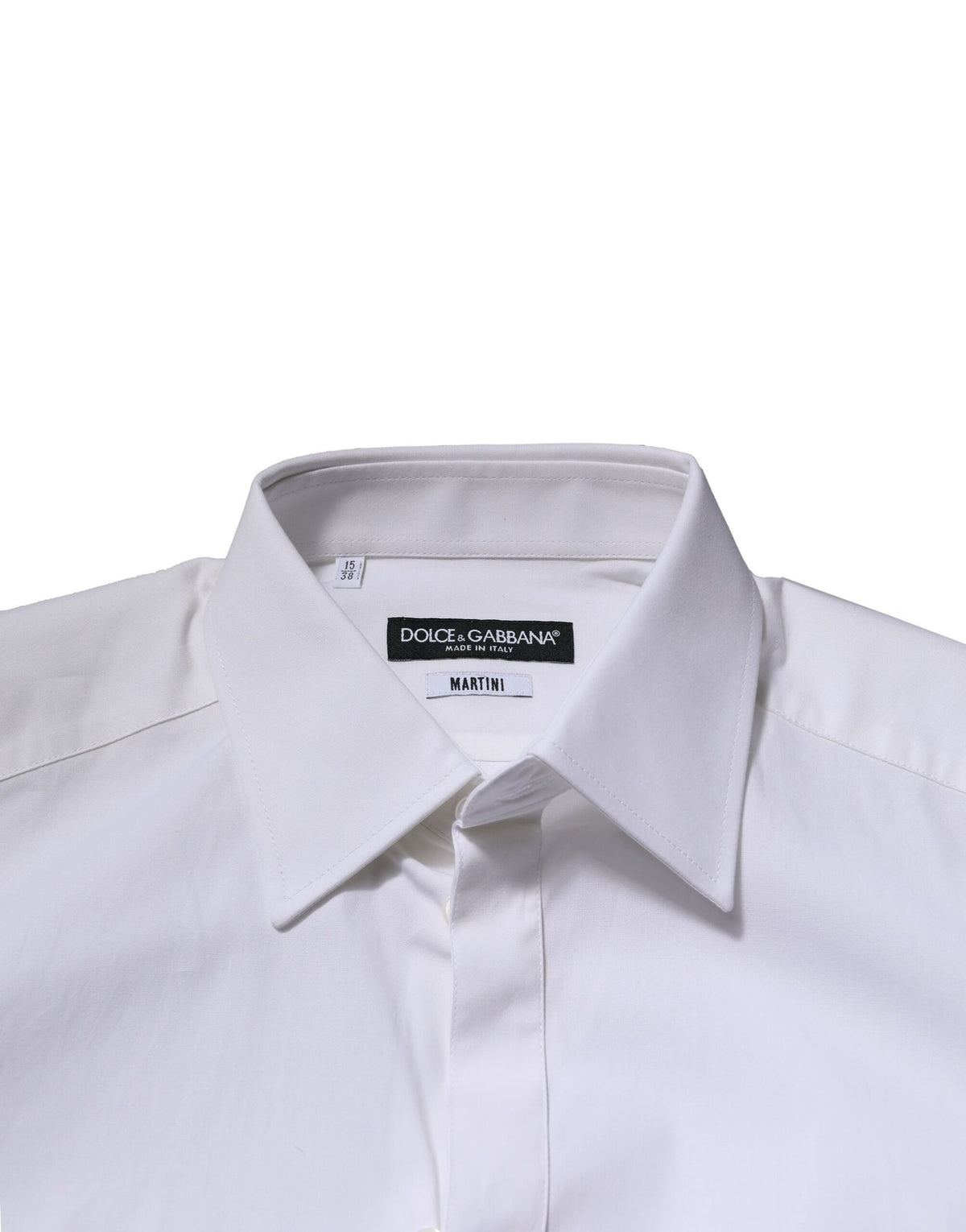 Dolce & Gabbana White MARTINI Long Sleeves Dress Formal Shirt