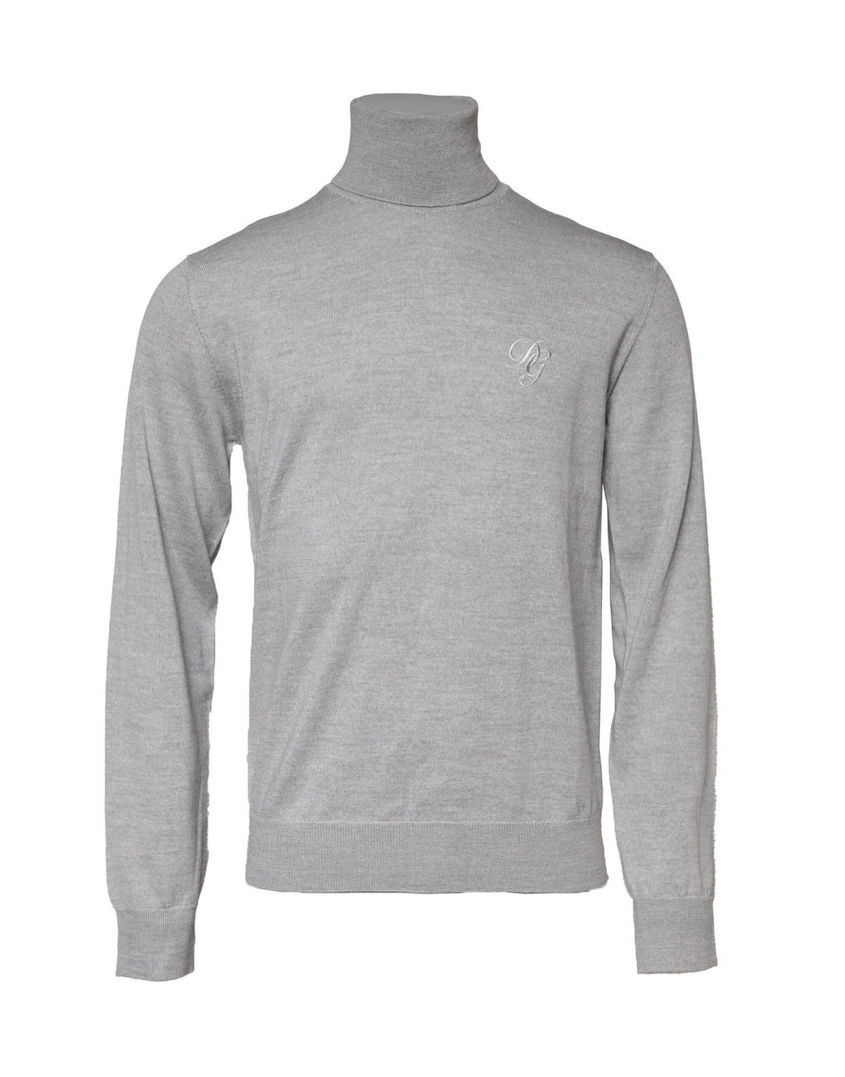 Dolce & Gabbana Gray Long Sleeve Turtleneck Pullover Sweater