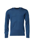 Dolce & Gabbana Blue Cashmere Crew Neck Sweatshirt Sweater