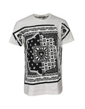 Dolce & Gabbana White Bandana Crew Neck Short Sleeves T-shirt