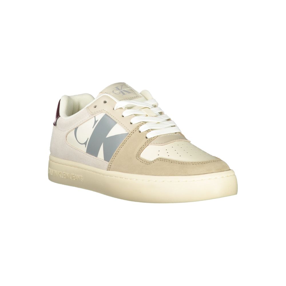 Calvin Klein Beige Polyurethane Men Sneaker