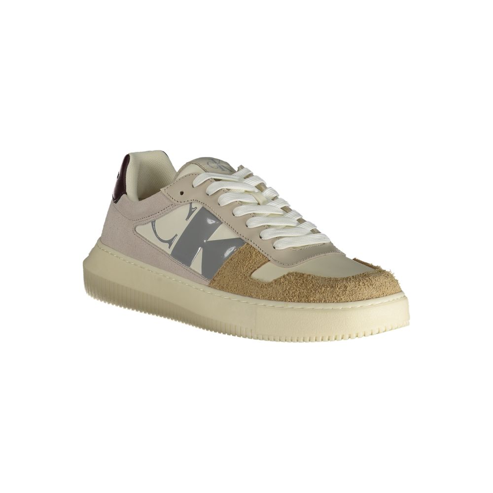 Calvin Klein Beige Polyurethane Men Sneaker