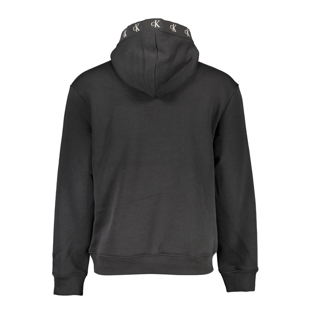 Calvin Klein Black Cotton Men's Sweatshirt with Hood