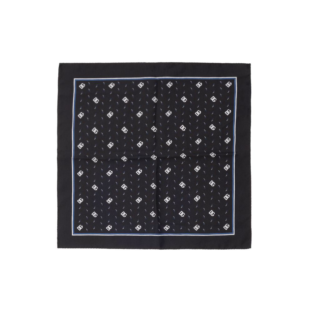 Dolce & Gabbana Black Silk Pocket Square