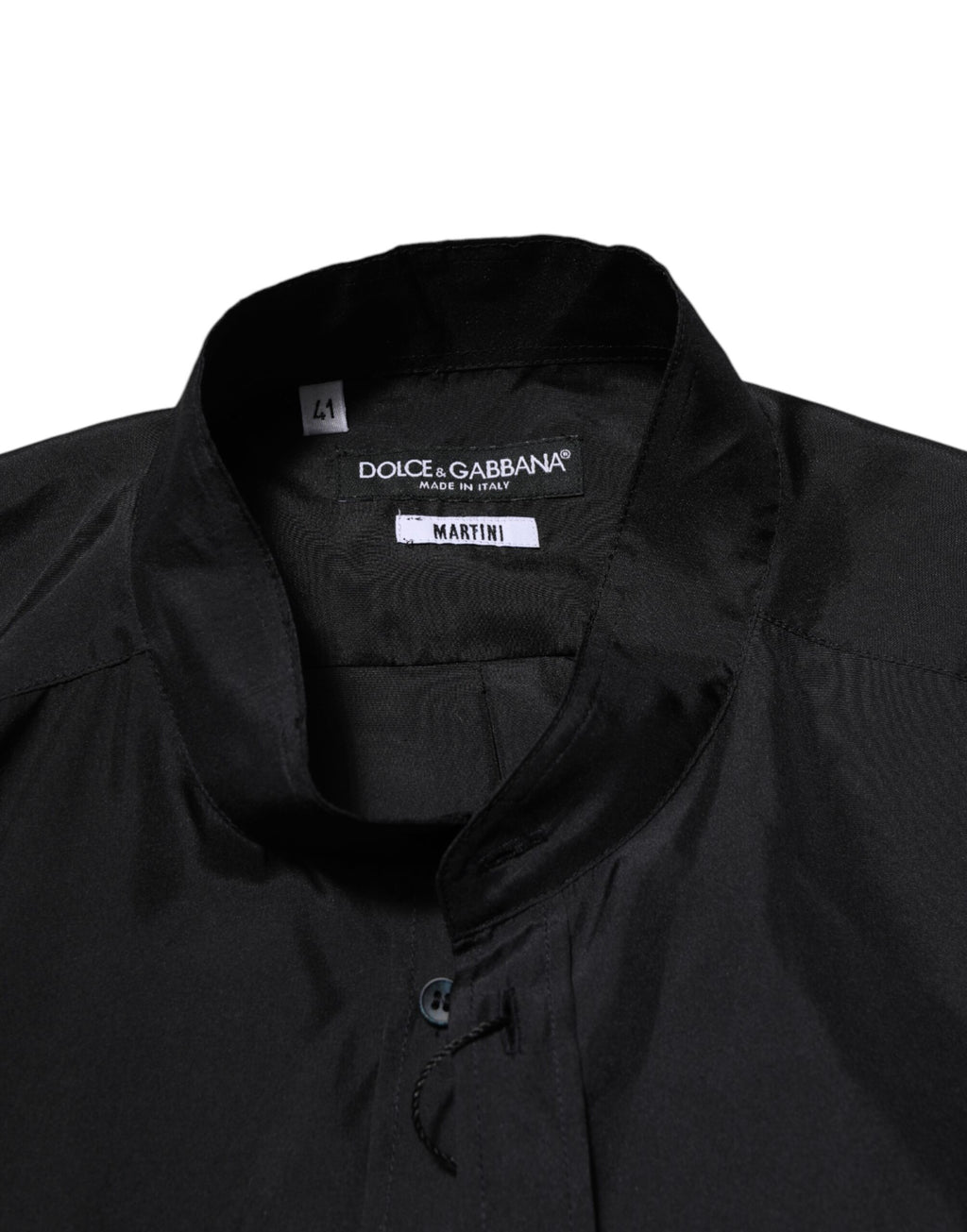 Dolce & Gabbana Dark Blue Silk MARTINI Men Formal Dress Shirt