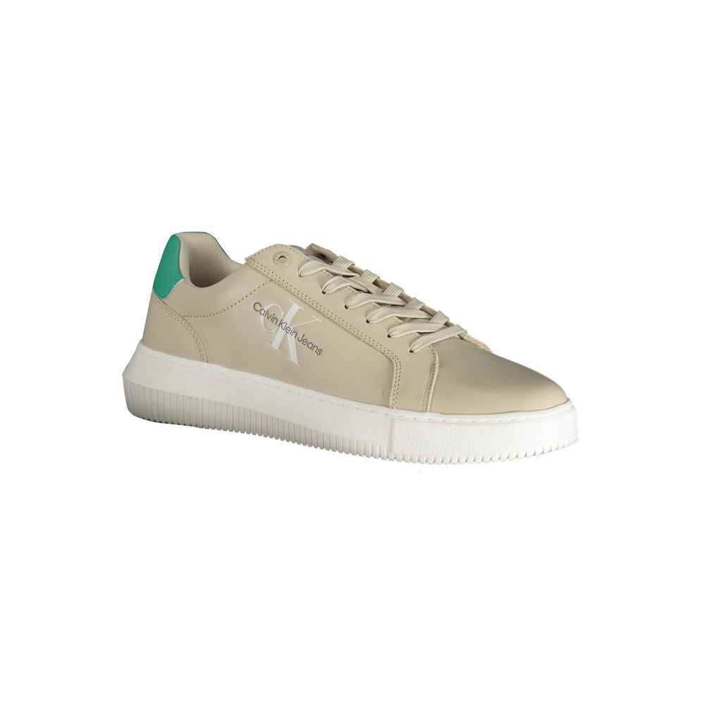 Calvin Klein Beige Leather Men's Sneaker