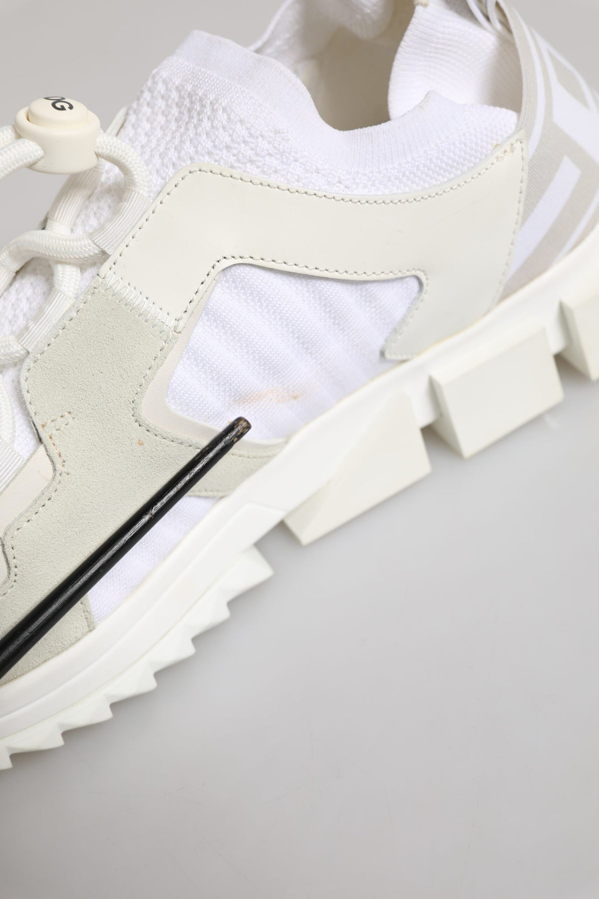 Dolce & Gabbana White Mesh Sorrento Trekking Sneakers Shoes
