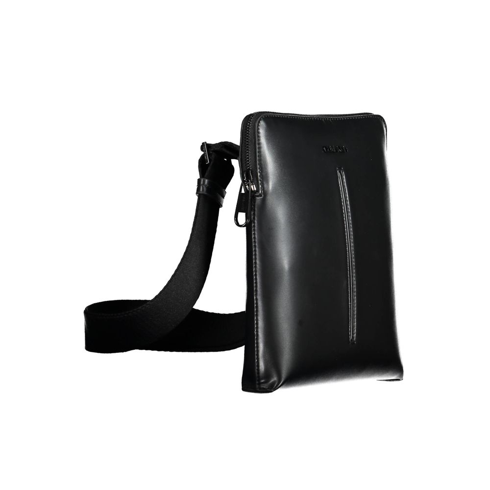 Calvin Klein Black Polyurethane Men's Shoulder Bag