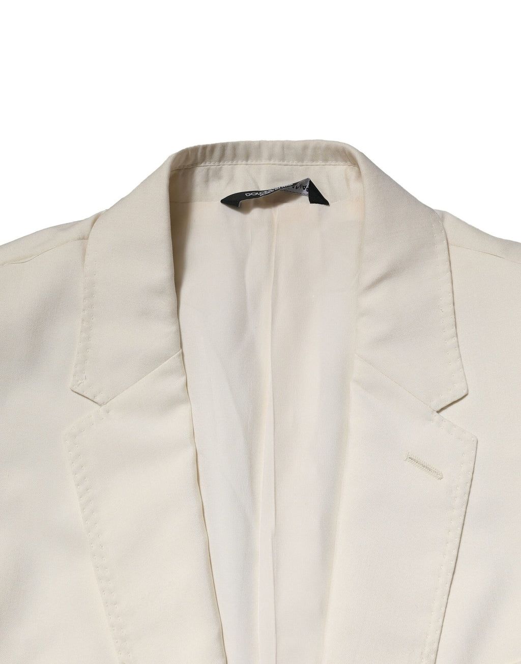 Dolce & Gabbana Ivory Wool 3 Piece Single Breasted Suit