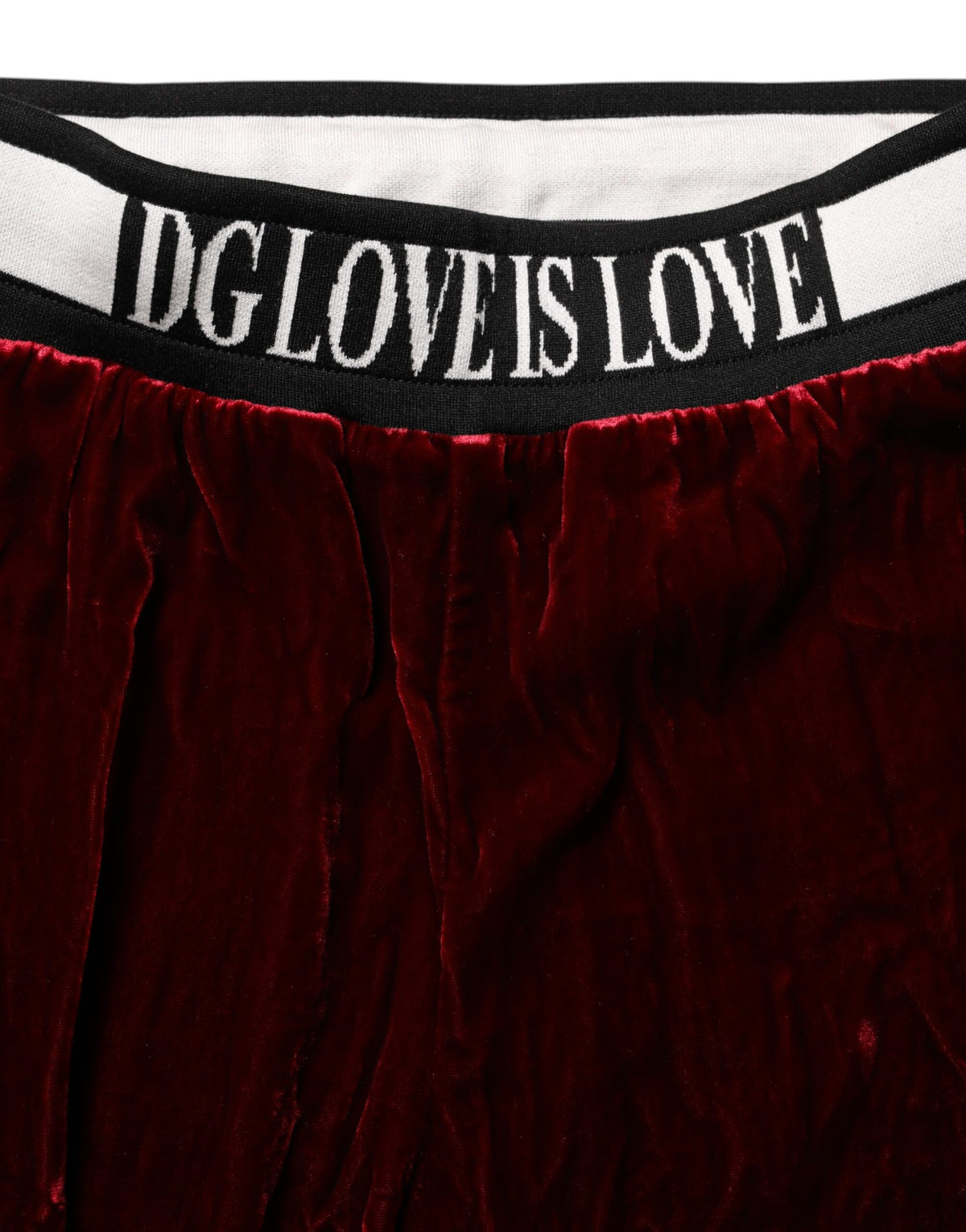 Dolce & Gabbana Red Viscose DG Logo Mid Waist Pants