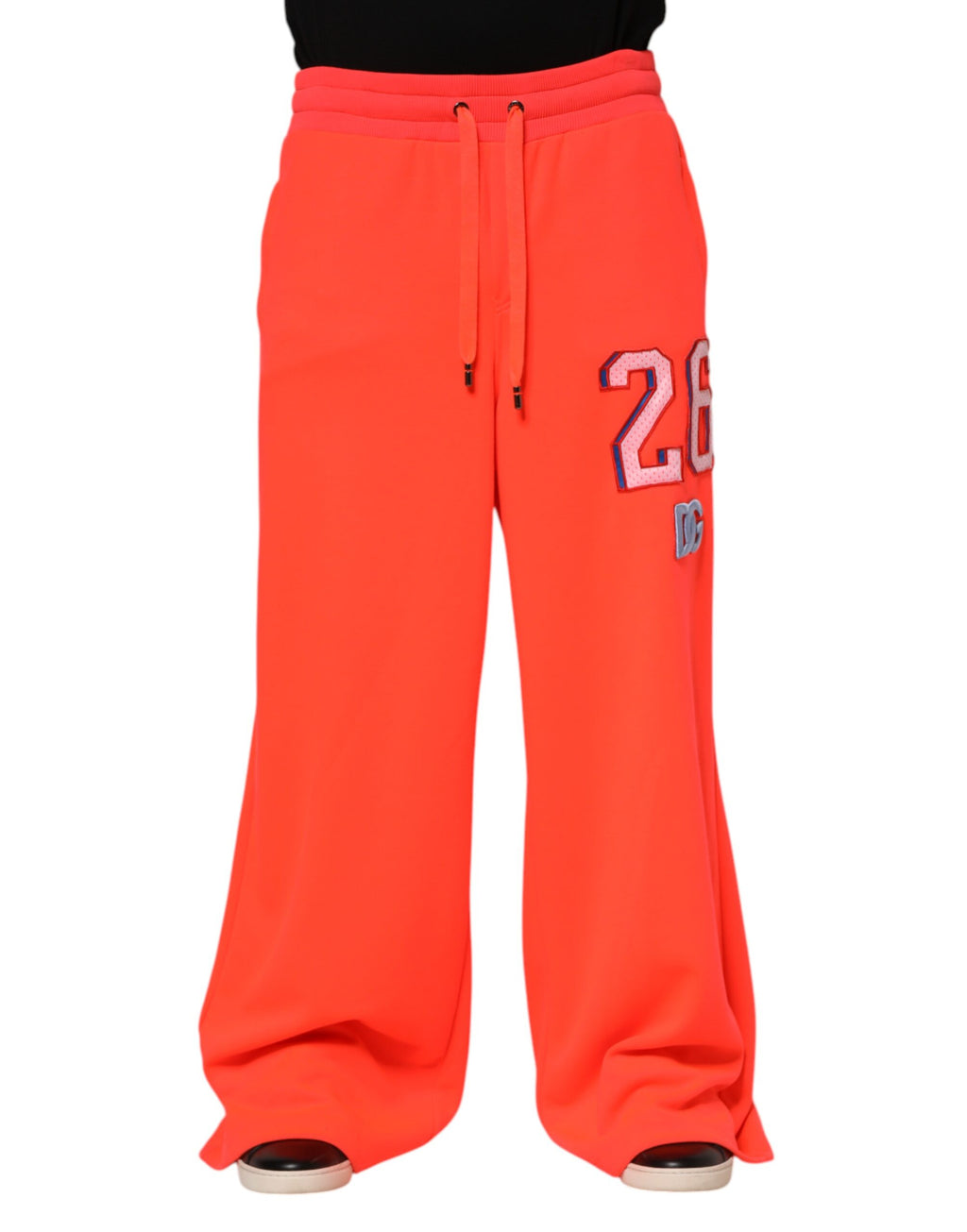 Dolce & Gabbana Orange Polyester Jogger Men Sweatpants Pants