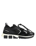 Dolce & Gabbana Black White Logo Sorrento Sneakers Shoes