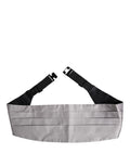 Dolce & Gabbana Gray Men 100% Silk Belt Wide Waist Cummerbund
