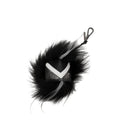 Fendi Black Leather Keychain