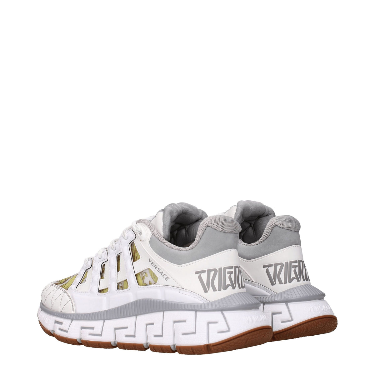 Versace White Leather Athletic Sneakers