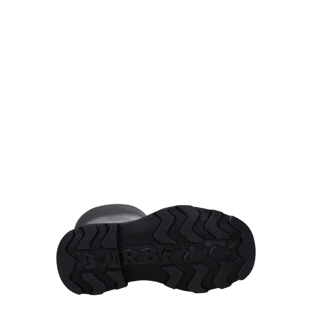 Burberry Black Cotton Rain Boots