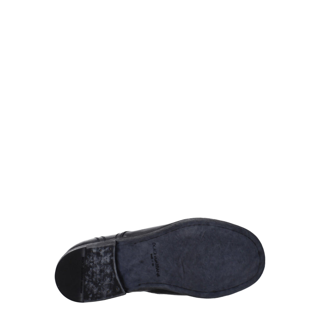 Dolce & Gabbana Black Leather Oxfords And Derbies
